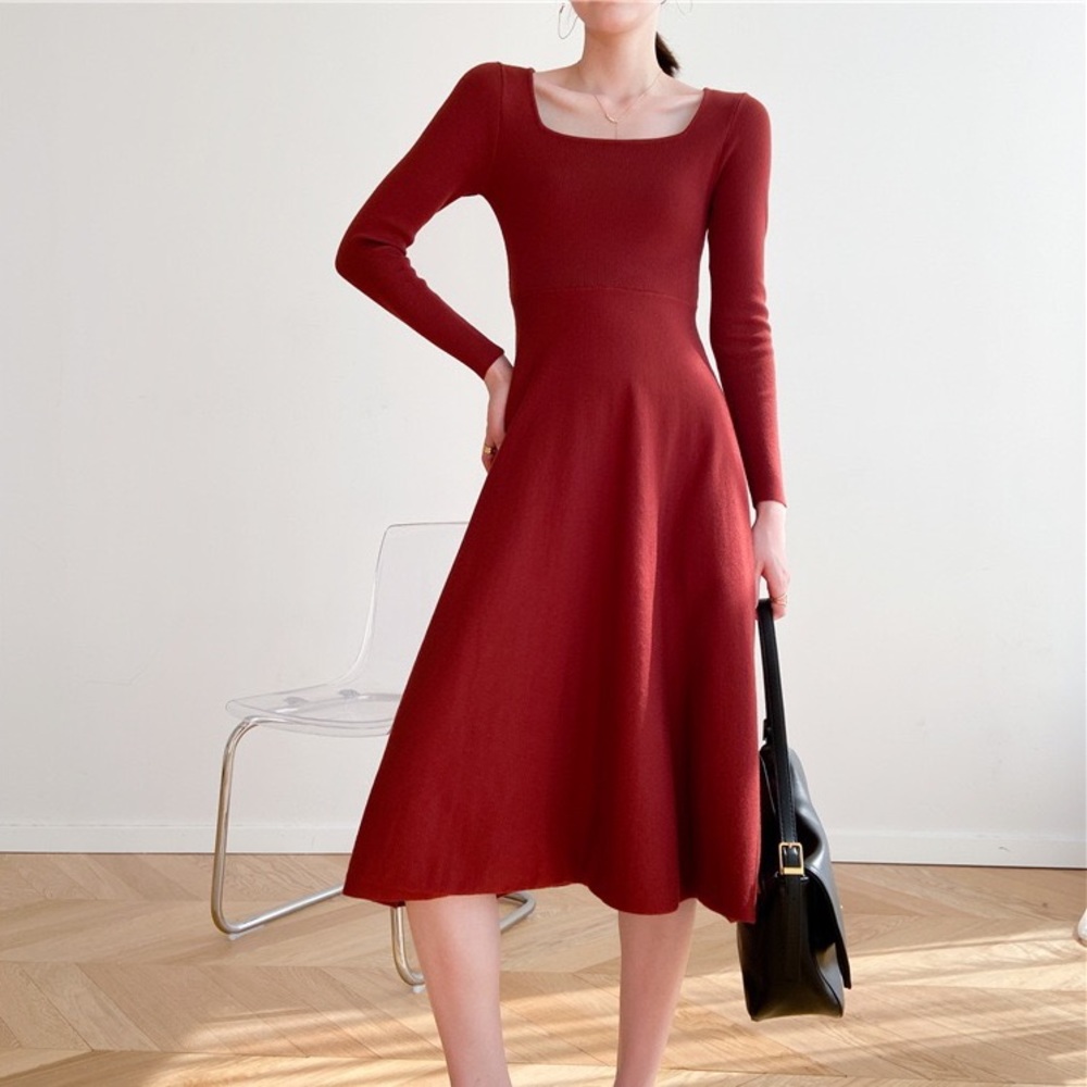 ♥️Red Thick Sweater Dress